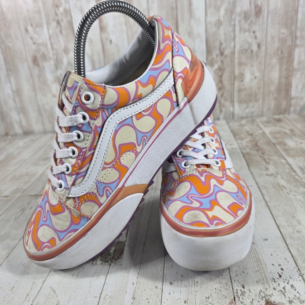 Vans Old Skool Stacked Psychedelic Swirl Platform Sneakers Womens 6.5 Mens 5.0 - Picture 4 of 8